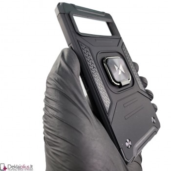 Wozinsky smūgiams atsparus dėklas su žiedu - juodas (Google Pixel 7)   